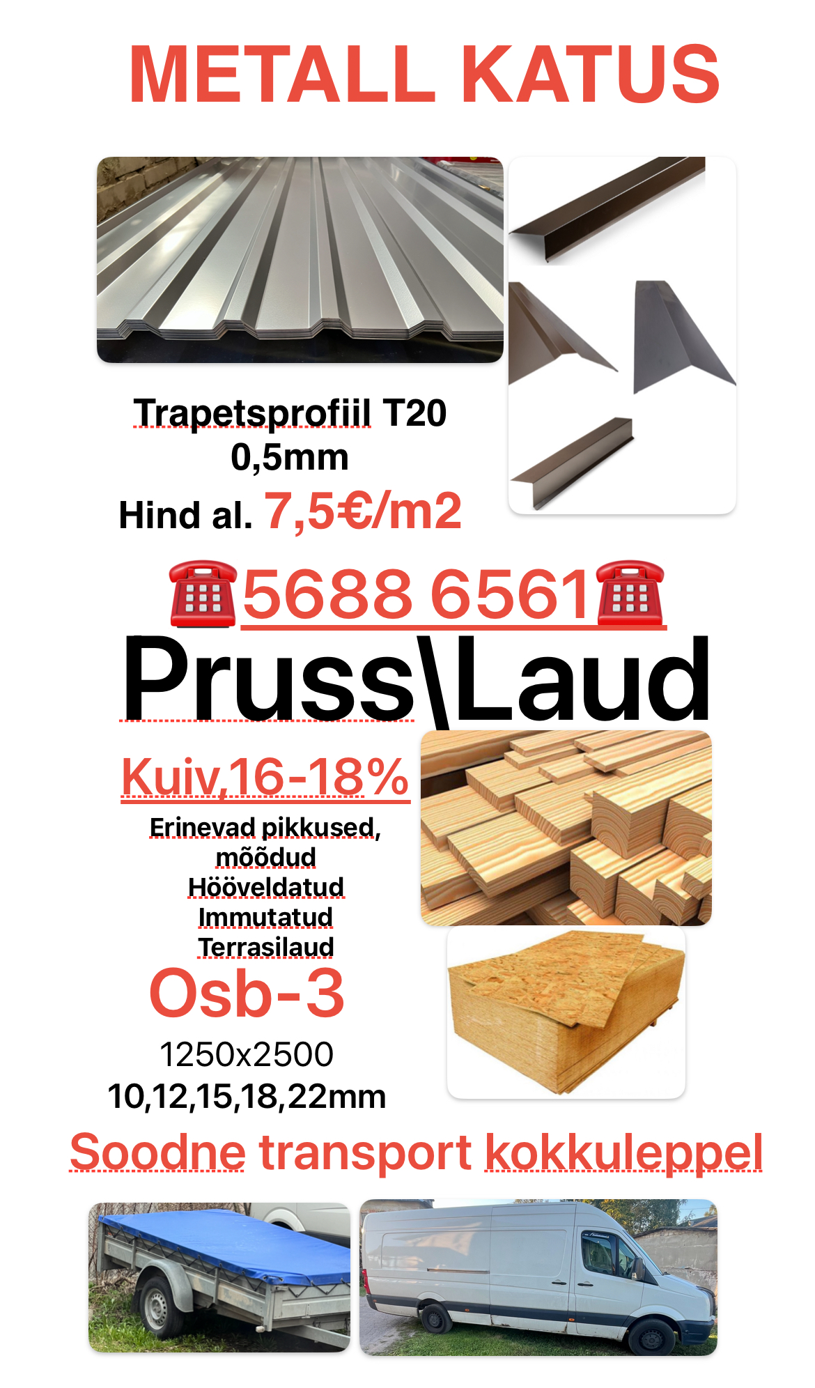 Ehitusmaterjalid metall katus