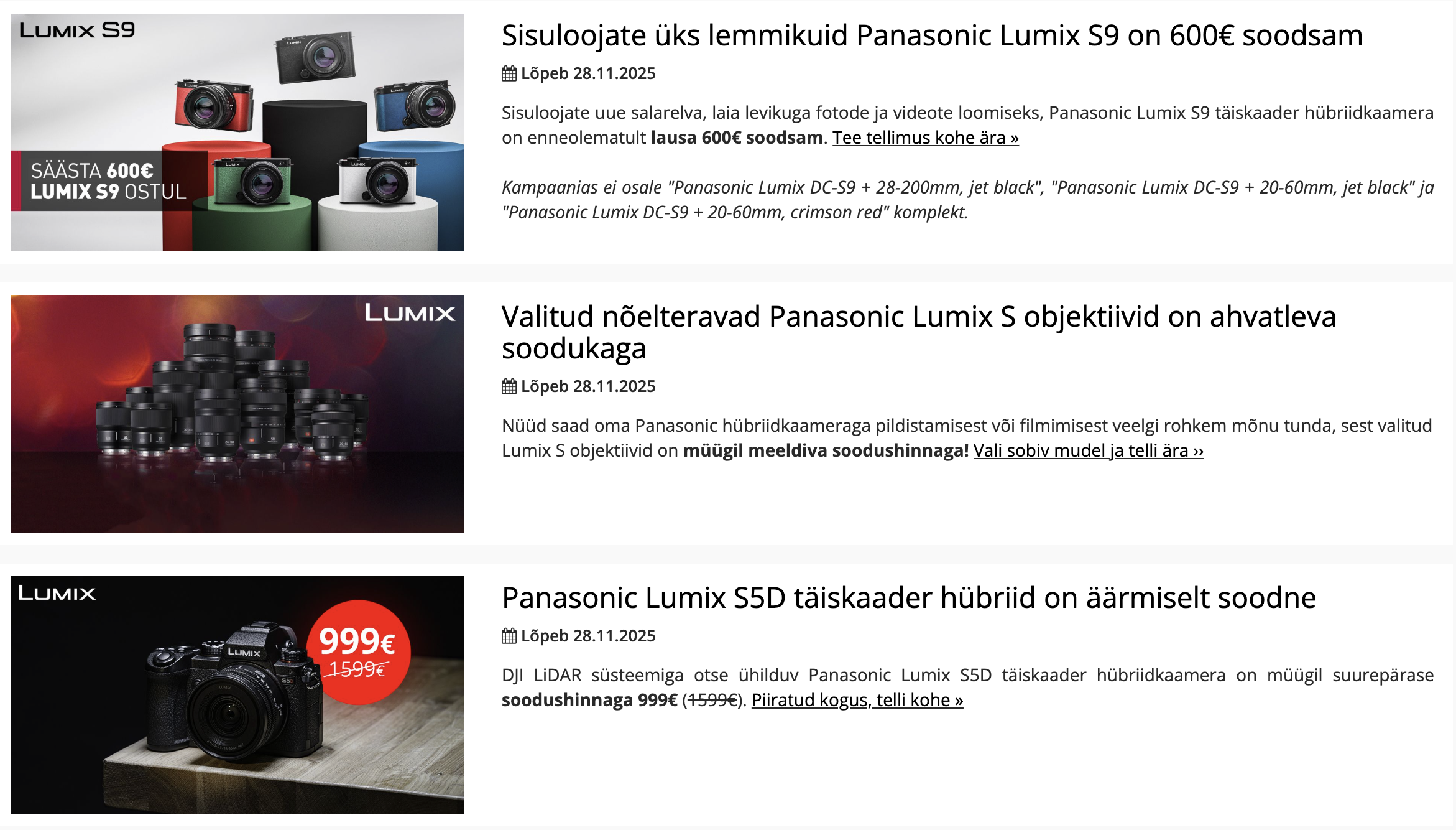 Photopint-i pakkumised