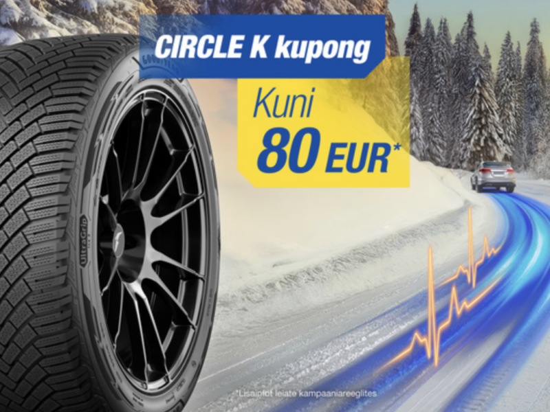 Saad kuni 80 eurone CIRCLE K sooduskupong ostes Goodyeari talverehvide komplekt