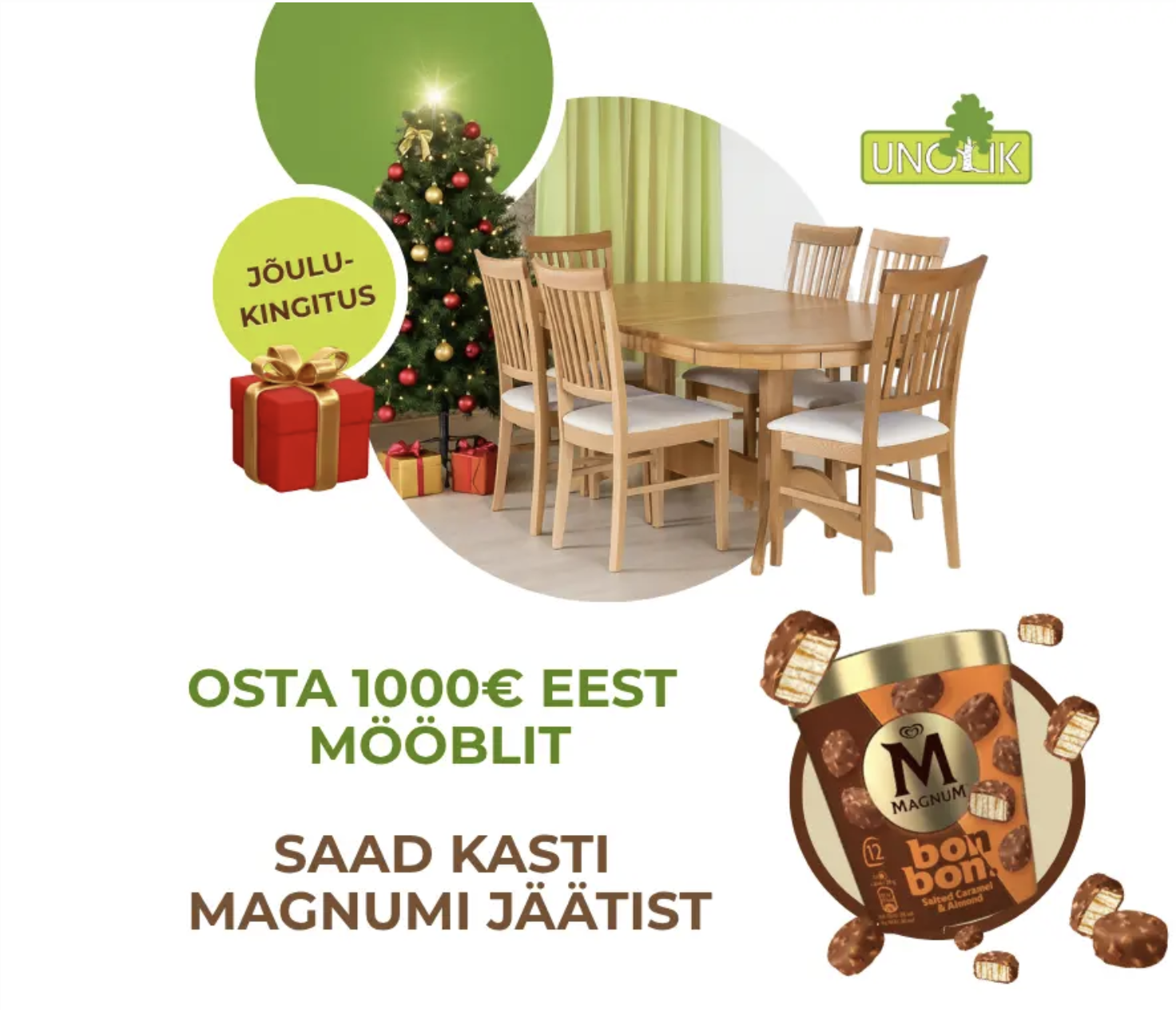 Osta 1000€ eest mööblit – saad kasti Magnumi jäätist