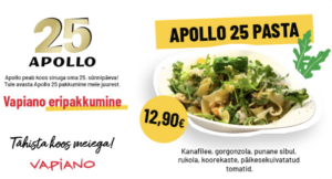 Apollo peab koos sinuga oma 25. sünnipäeva!