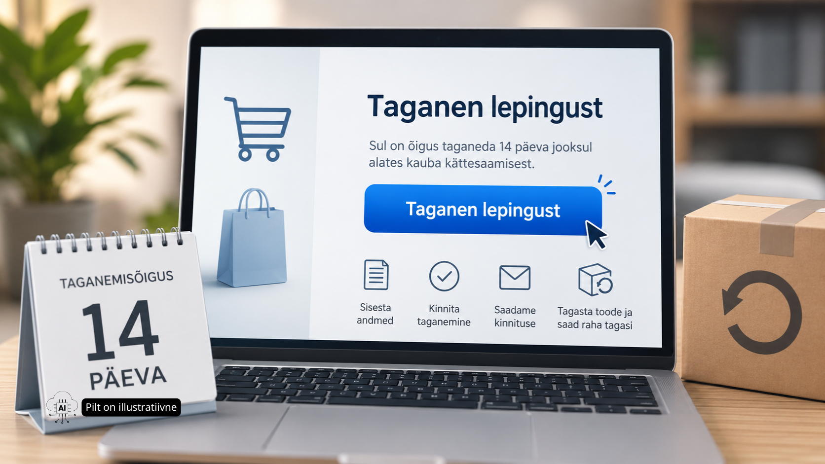 E-poele tuleb kohustuslik taganemisnupp: mida peab ettevõtja enne 1. septembrit 2026 muutma?