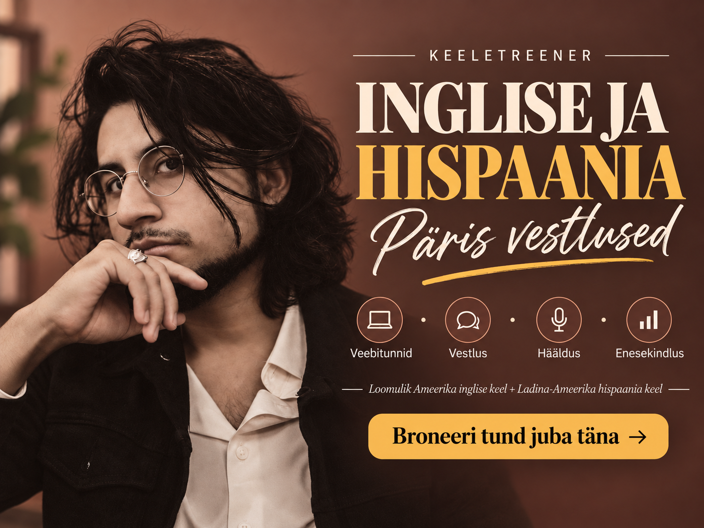 Online English conversation classes with a native speaker from New York